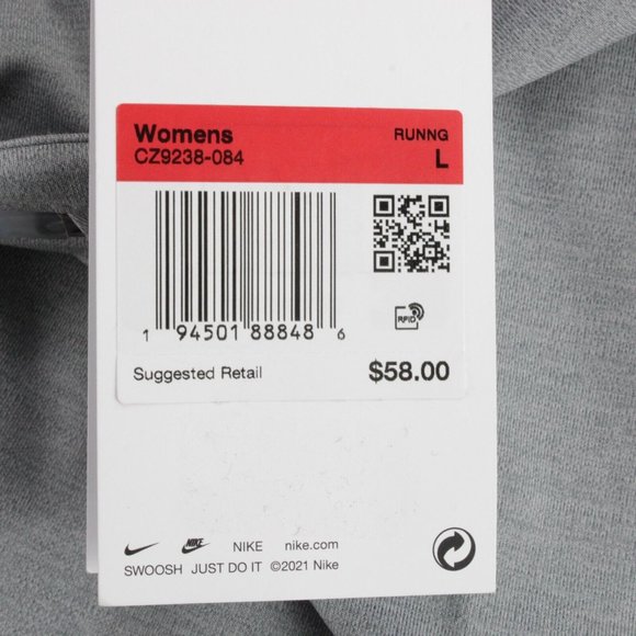 Nike Fast Womens Mid-Rise Crop Running Leggings Gray Size Large - Picture 9 of 10